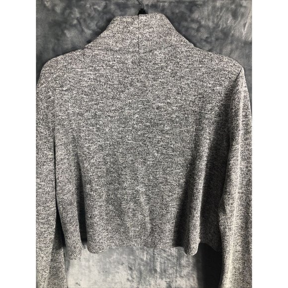 White House Black Market Women’s Sweater Gray Metallic Cowl Neck - Picture 2 of 14